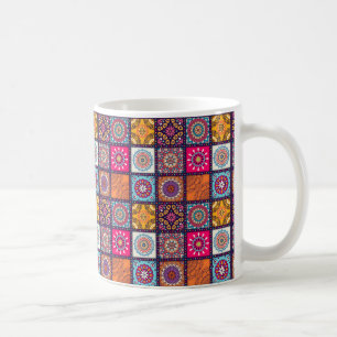 Mandala Muster bunt marokkanisch Kaffeetasse