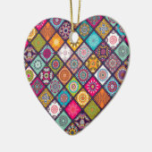 Mandala Muster bunt marokkanisch Keramik Ornament (Links)