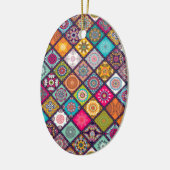 Mandala Muster bunt marokkanisch Keramikornament (Links)