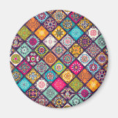 Mandala Muster bunt marokkanisch Magnet (Vorne)