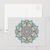 Mandala Muster bunt marokkanisch Postkarte (Vorne/Hinten)