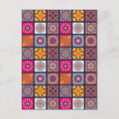 Mandala Muster bunt marokkanisch Postkarte (Vorderseite)