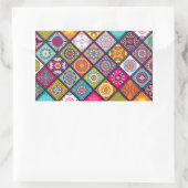 Mandala Muster bunt marokkanisch Rechteckiger Aufkleber (Tasche)