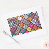 Mandala Muster bunt marokkanisch Rechteckiger Aufkleber (Umschlag)