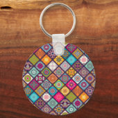 Mandala Muster bunt marokkanisch Schlüsselanhänger (Vorderseite)