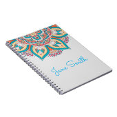 Mandala Muster bunt marokkanischen Namen Notizblock (Rechte Seite)