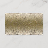Mandala-Muster des Yoga-Lehrer-schickes Gold| Boho Visitenkarte (Rückseite)