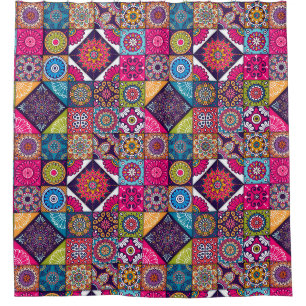 Mandala Muster Duschvorhang