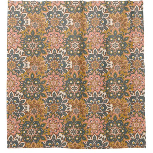 Mandala Muster Duschvorhang (Vorderseite)