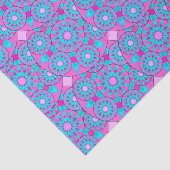 Mandala-Muster, Fuchsia, Rosa und Türkis Seidenpapier (Ausschnitt)