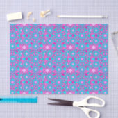 Mandala-Muster, Fuchsia, Rosa und Türkis Seidenpapier (Handwerk)