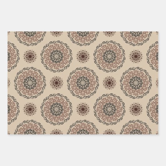 Mandala-Muster Geschenkpapier Set (Vorderseite)