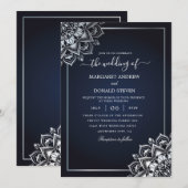 Mandala Muster Hochzeit Einladung (Vorne/Hinten)