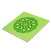 Mandala-Muster in Kalkgrün Fliese (Seite)