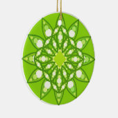 Mandala-Muster in Kalkgrün Keramik Ornament (Rechts)