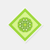 Mandala-Muster in Kalkgrün Serviette (Ecke)