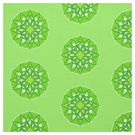 Mandala-Muster in Kalkgrün Stoff (Muster)