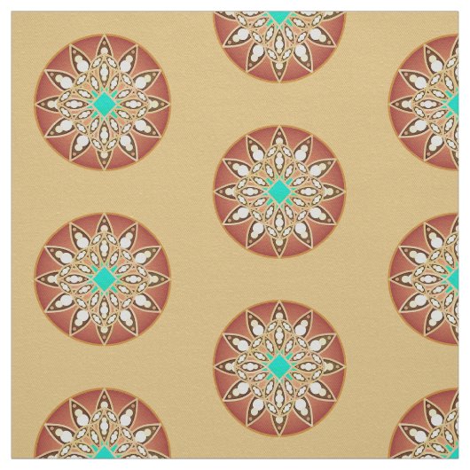 Mandala-Muster in Karamell und Schokolade Stoff (Muster)