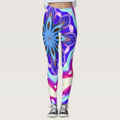Mandala-Muster in mehreren Farben Leggings (Vorderseite)