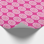 Mandala-Muster in Rosa, Fuchsien und Weiß Geschenkpapier (Ecke)