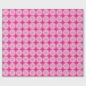Mandala-Muster in Rosa, Fuchsien und Weiß Geschenkpapier (Flach)
