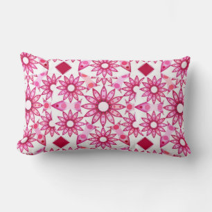 Mandala-Muster in Rosa-Tönen, Kastanienbraun Lendenkissen