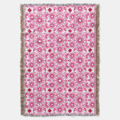 Mandala-Muster in Rosa- und Marontönen Decke (Vorderseite Vertikal)
