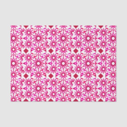 Mandala-Muster in Rosa- und Marontönen Seidenpapier (Vorderseite)