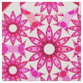 Mandala-Muster in Rosa- und Marontönen Stoff (Nahaufnahme)