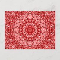 Mandala-Muster in Rot und Weiß