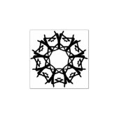 Mandala- Muster in Rund Gummistempel (Prägung)