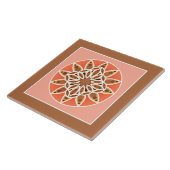 Mandala-Muster in Schokolade, Karamelll und Korall Fliese (Seite)