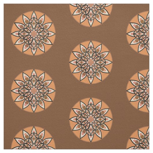 Mandala-Muster in Schokolade, Terrakotta und Rost Stoff (Muster)
