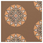 Mandala-Muster in Schokolade, Terrakotta und Rost Stoff (Nahaufnahme)