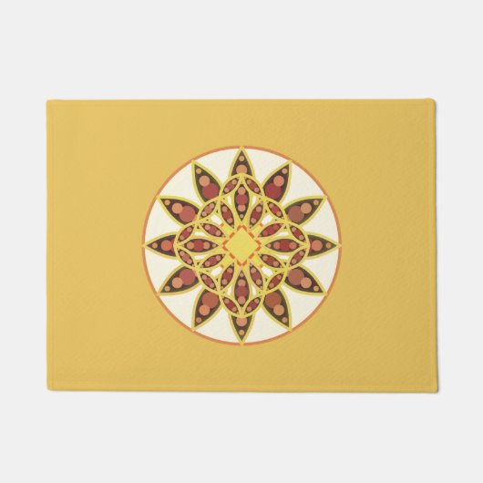 Mandala-Muster in Schokolade und Gold Fußmatte (Vorderseite)