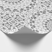 Mandala-Muster in Schwarz und Weiß Geschenkpapier (Ecke)