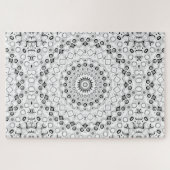 Mandala-Muster in Schwarz und Weiß Puzzle (Horizontal)