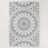 Mandala-Muster in Schwarz und Weiß Puzzle (Vertikal)