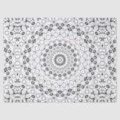 Mandala-Muster in Schwarz und Weiß Seidenpapier (Vorderseite)
