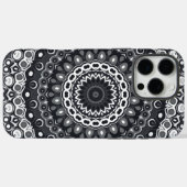 Mandala-Muster in Schwarzweiß Case-Mate iPhone Hülle (Rückseite (Horizontal))