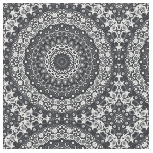 Mandala-Muster in Schwarzweiß Stoff