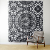 Mandala-Muster in Schwarzweiß Wandteppich (Beispiel)