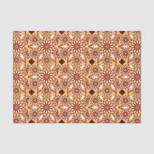 Mandala-Muster, karamellbraun, schokoladenbraun Seidenpapier