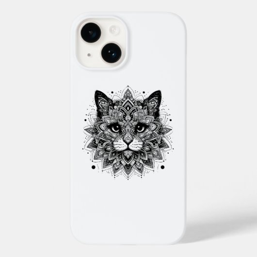 Mandala-Muster-Katze-Design Case-Mate iPhone Hülle (Rückseite)