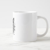 Mandala-Muster-Katze-Design Jumbo-Tasse (Rechts)