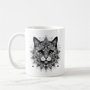 Mandala-Muster-Katze-Design Kaffeetasse