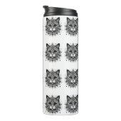 Mandala-Muster-Katze-Design Thermosbecher (Nach rechts gedreht)