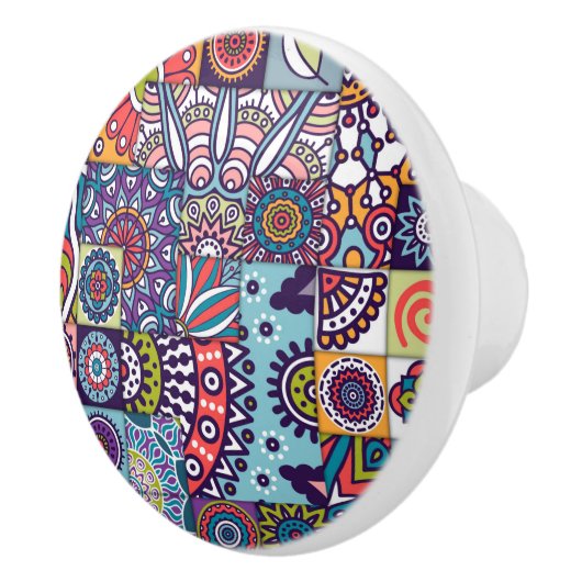 Mandala-Muster Keramikknauf (Rechts)