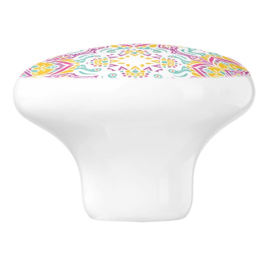 Mandala-Muster Keramikknauf (Seitenansicht)