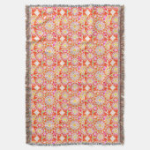 Mandala-Muster, korallenrot, rosa, gold Decke (Vorderseite Vertikal)